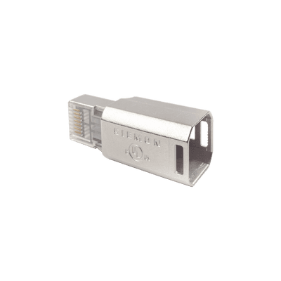 Plug RJ45 Cat6A Blindado, Terminación en Campo, Compatible con Todas las Categorías, con Clip Protector de Seguro imagen 2