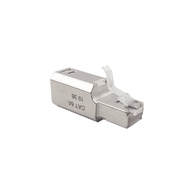 Plug RJ45 Cat6A Blindado, Terminación en Campo, Compatible con Todas las Categorías, con Clip Protector de Seguro imagen 4