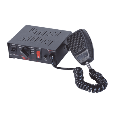 Sirena Vehicular de 100W de Potencia, Con Switch Giratorio de 6 posiciones y Micrófono Integrado de Uso Rudo imagen 2