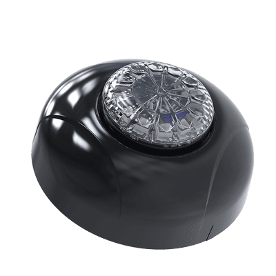 Estrobo Oculto de 12 LED, Rojo/Azul, Lente Transparente, Bisel Negro