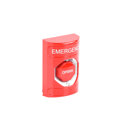 Botón de Emergencia, Texto en Español, Color Rojo, Acción Mantenida, Girar para Restablecer y LED Multicolor imagen 3