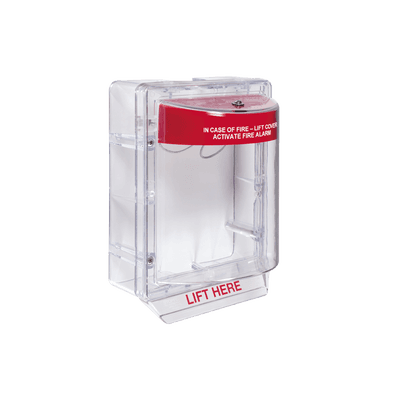 Cubierta Protectora Serie Stopper II® De Policarbonato, Con Bocina, Espaciador Transparente, Montaje en Superficie, Etiqueta en Inglés imagen 2