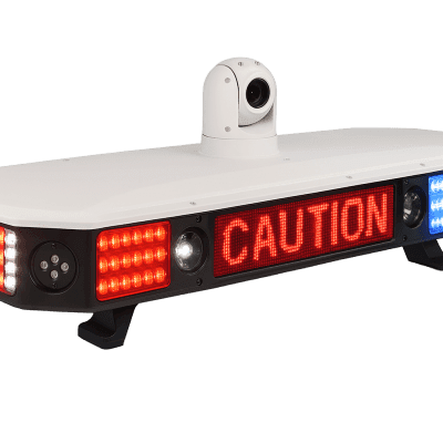 Sistema Inteligente de Luces de Policía PL100 / 8 Cámaras HD AI / Reconocimiento Facial y Placas / 4G/5G / Sirena 100W / Pantalla LED / Cumple GB 13954-2009