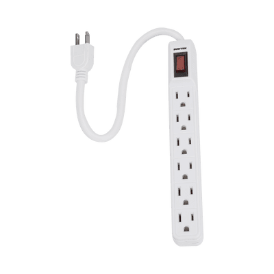 Multicontacto con cable 30 cm. 6 tomas 127 Vca línea, tierra, neutro 15 A max. imagen 2