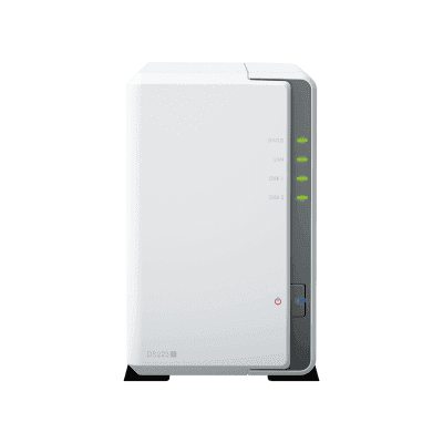 NAS DiskStation DS223j | 2 Bahías | CPU Realtek RTD1619B 1.7 GHz | 1 GB DDR4 | Puerto 1GbE RJ-45 | USB 3.2 Gen 1 | Compatible con HDD y SSD | Synology DSM | RAID 0, 1, JBOD | SMB, AFP, NFS, FTP | Vigilancia IP imagen 2