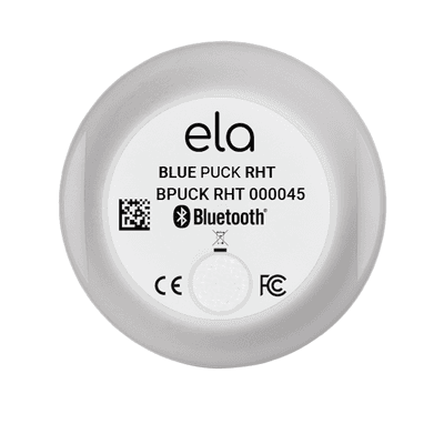 Sensor BLE de Temperatura y Humedad BLUEPUCK RHT — IP65, Alcance 500m, Batería 18 Años, Compatible Teltonika/Ruptela/TopFly