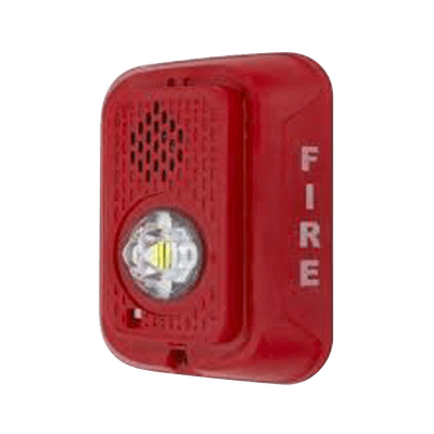 Sirena con Lámpara LED Estroboscópica / a 2 Hilos / Montaje en Pared / 24 Vcd / Configuración Estroboscópica Seleccionable / Texto en Inglés / Color Rojo imagen 2