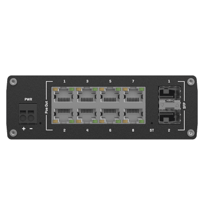 Switch Industrial Administrable L2, 8 puertos PoE 802.3af/at, Soporta Profinet imagen 2