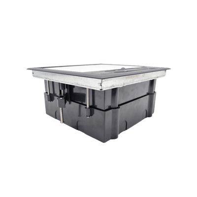 Caja de Piso para Dos Módulos Universales (Socket M2), para Alimentación Eléctrica y Redes de Datos (11000-33401) No Incluye Faceplates imagen 2