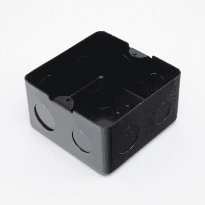 Caja de Registro de Acero Galvanizado, 10x10 cm (3.94x3.94 Pulgadas), Color Negro (11000-00000) imagen 3
