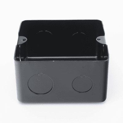 Caja de Registro de Acero Galvanizado, 10x10 cm (3.94x3.94 Pulgadas), Color Negro (11000-00000) imagen 4