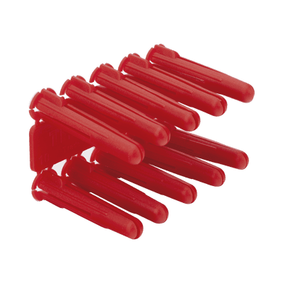 Taquete de 1/4  plástico paquete de 100 piezas para fijar objetos con tornillo en muros y techos de concreto o superficies sólidas, compatible con tornillo TH10X de 10 x 1 1/2"  (1103-03100) imagen 4