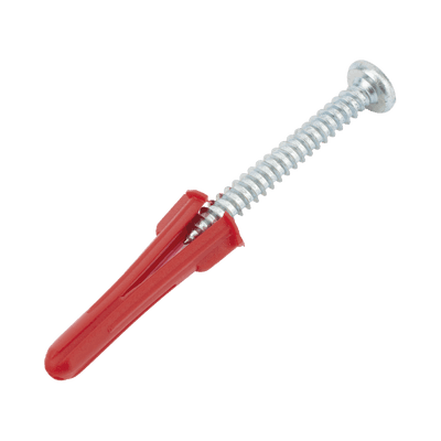 Taquete de 1/4  plástico paquete de 100 piezas para fijar objetos con tornillo en muros y techos de concreto o superficies sólidas, compatible con tornillo TH10X de 10 x 1 1/2"  (1103-03100) imagen 6