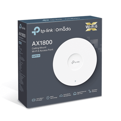 Punto de Acceso Omada / Wi-Fi 6 AX1800 MU-MIMO 2x2 / Mesh Omada / Alta Densidad de Usuarios / Configuración por Controlador o Stand-Alone / Para Montaje en Techo/pared / Alimentación PoE+ imagen 4