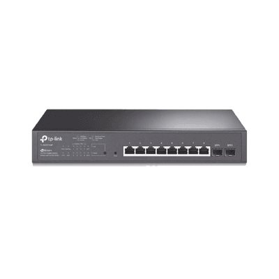 Switch PoE JetStream SDN Administrable 8 puertos 10/100/1000 Mbps + 2 puertos SFP, 8 puertos PoE, 150W, administración centralizada OMADA SDN