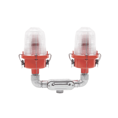 Lámpara de Obstrucción Roja Certificada/ Luz Fija Tipo L-810 Doble LED/ 120 - 240 Vca/ Luz Infraroja imagen 2