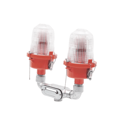 Lámpara de Obstrucción Roja Certificada/ Luz Fija Tipo L-810 Doble LED/ 120 - 240 Vca/ Luz Infraroja imagen 3