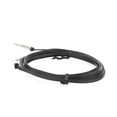 Cable Auxiliar Plano 2 Metros / Conector 3.5mm a 3.5mm / Macho-Macho / Recto a Angulo / Ángulo de 90° en una de sus Puntas / Color Negro imagen 4