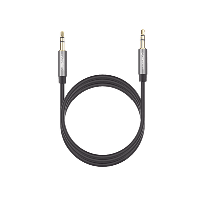 Cable Auxiliar 2 Metros / Conector 3.5mm a 3.5mm / Macho a Macho / Cubierta de TPE / Carcasa de Aluminio / Color Negro imagen 2