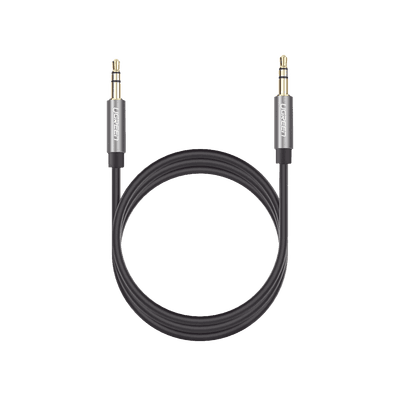 Cable Auxiliar 5 Metros / Conector 3.5mm a 3.5mm / Macho a Macho / Cubierta de TPE / Carcasa de Aluminio / Color Negro imagen 2