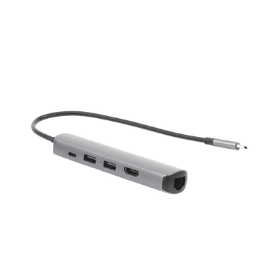 HUB USB-C (Docking Station) 5 en 1 | Ultra Delgado | 2 USB-A 3.1 a (5 Gbps) | HDMI 4K@60Hz | RJ45 (Gigabit Ethernet) | USB-C PD Carga Rápida 100W | Soporta OTG | Chips Inteligentes | Pequeño y Ligero | Caja de Aluminio. imagen 2