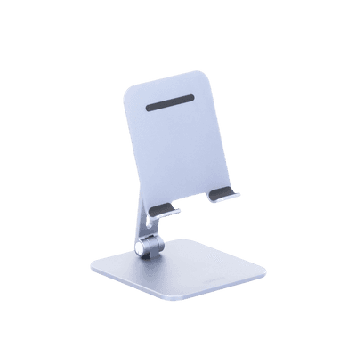 Soporte de Aluminio para IPad & Tablet | Plegable |Angulo Ajustable de 180° y 270° | Base Antideslizante | Protección  de Silicona | Amplia Compatibilidad con dispositivos de 7.9'' a 12.9'' | Aluminio Solido | Color Gris imagen 5