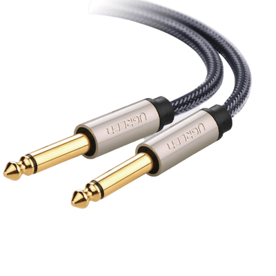 Cable de Audio Mono 6.35mm (1/4") Macho a 6.35mm (1/4") Macho / 10 Metros / Núcleo de Cobre / Blindaje Interno / Nylon Trenzado / Color Negro imagen 2