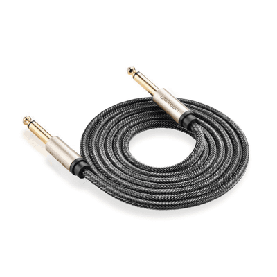 Cable de Audio Mono 6.35mm (1/4") Macho a 6.35mm (1/4") Macho / 10 Metros / Núcleo de Cobre / Blindaje Interno / Nylon Trenzado / Color Negro imagen 4