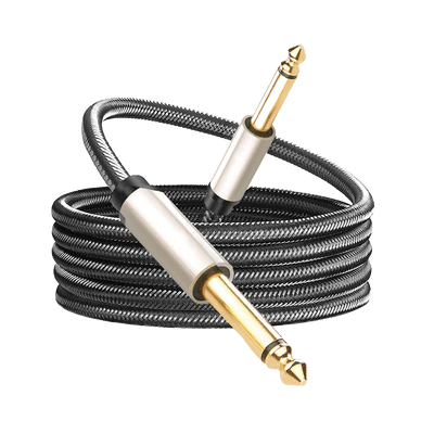 Cable de Audio Mono 6.35mm (1/4") Macho a 6.35mm (1/4") Macho / 10 Metros / Núcleo de Cobre / Blindaje Interno / Nylon Trenzado / Color Negro imagen 5
