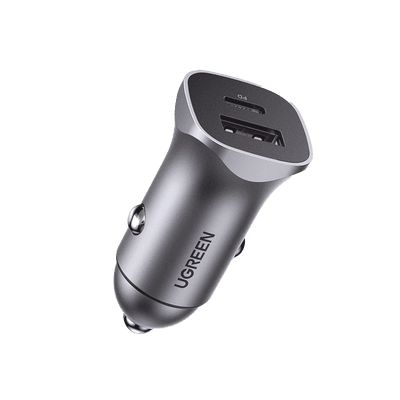 Cargador de Auto 30W | 2 Puertos USB-A y USB-C | Carga Rápida | Compatible con Vehículos de 12 y 24 VCD | PD3.0, QC4.0, SCP, PPS | Indicador Led | Diseño Compacto | Chip Inteligente | Caja de Aluminio imagen 2