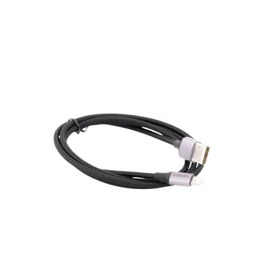 Cable USB-A a Lightning | 1 Metro (3.28 Pies) | Certificado MFi | Carga Rápida 5V/2.4 A | 480 Mbps | Conector C94 | Adecuado para iPhone, iPad y iPod | Protección Integrada | Caja de Aluminio | Nylon Trenzado | Color Negro imagen 3