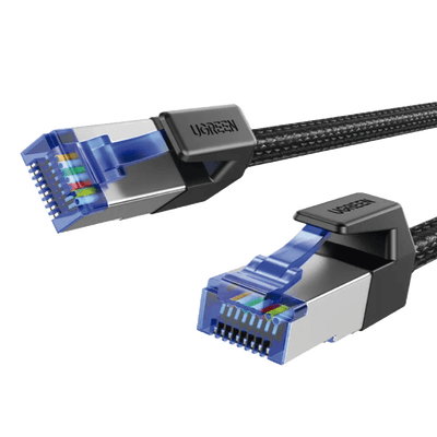 Cable Ethernet Cat8 CLASS F/FTP Redondo con Malla de Nylon 1 Metro (3.28 Pies) imagen 2