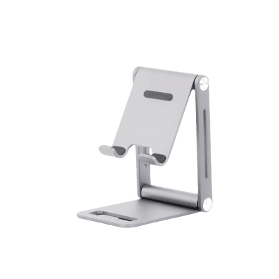 Soporte para Teléfono Celular de Aluminio | Angulo Ajustable | Amplia Compatibilidad con dispositivos de 4.7'' a 7.9'' | Antideslizante | Antiarañazos | Plegable | Color Gris. imagen 3