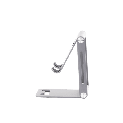 Soporte para Teléfono Celular de Aluminio | Angulo Ajustable | Amplia Compatibilidad con dispositivos de 4.7'' a 7.9'' | Antideslizante | Antiarañazos | Plegable | Color Gris. imagen 6