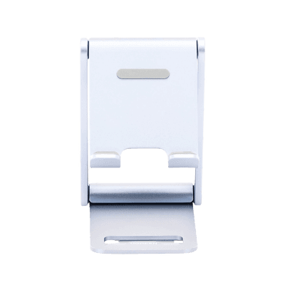 Soporte para Teléfono Celular de Aluminio / Angulo Ajustable / Amplia Compatibilidad con dispositivos de 4.7'' a 7.9'' / Antideslizante / Antiarañazos / Plegable / Color Azul imagen 4
