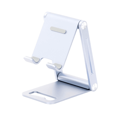 Soporte para Teléfono Celular de Aluminio / Angulo Ajustable / Amplia Compatibilidad con dispositivos de 4.7'' a 7.9'' / Antideslizante / Antiarañazos / Plegable / Color Azul imagen 5