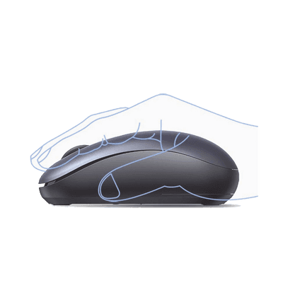 Mouse Inalámbrico 2.4G 800/1200/1600/2400 DPI | Función de 3 botones | Alcance 10m | Silencioso |  Ergonómico | Anti-caída y Anti-interferencias | Batería Alcalina AA incluida  | Midnight Blue. imagen 5
