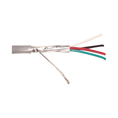 Cable 4 x 18 AWG / Blindado / 305 Metros (1000 Pies) / Riser / UL / Color Gris / Hecho en México