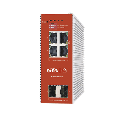 Switch L2+ PoE Industrial / Administración Cloud-Web-CLI / 4 Puertos PoE af/at 100/1000 Mbps / 2 Puertos SFP Gigabit / Presupuesto PoE 120 W / Protocolo ERPS (redundancia enlaces)