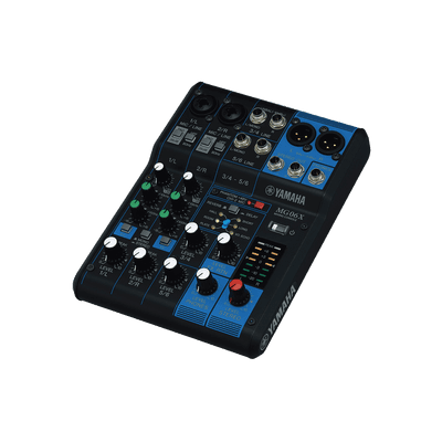 Mezcladora de Audio | 6 Canales | 2 entradas de micro/6 de línea (2 mono + 2 estéreo) | Efectos Integrados | Alimentación Phantom