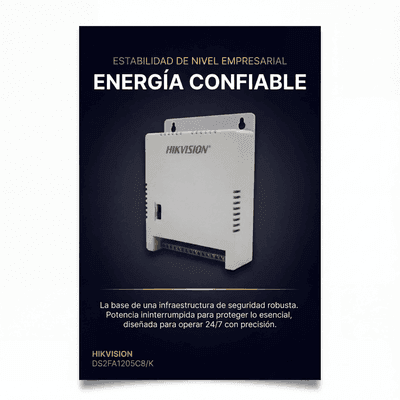 Fuente de Poder Regulada 12 Vcc / 13.5 Vcc / 15 Vcc para 8 Cámaras / 8 Amperes (1 Amp por Salida) / Voltaje de Entrada 90 - 130 VCA / Filtro de Ruido para Cámaras 4K / Modo para Largas Distancias imagen 3