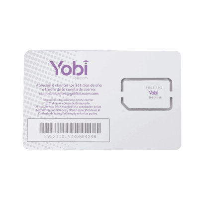 SIM Yobi para dispositivos móviles 3G/4G con recarga de 3.5GB cada mes durante 1 año de servicio (solo datos) imagen 2