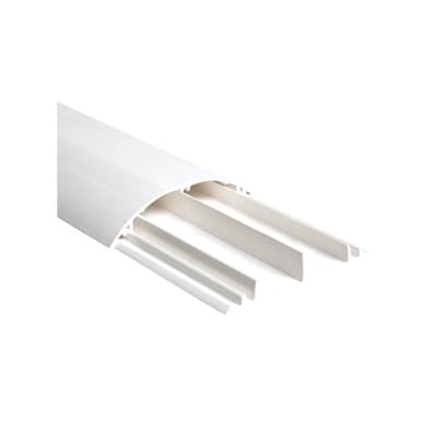 Ducto media caña color blanco de dos vias, de PVC auto extinguible, 90.5 x 19.7 x 1220mm (9400-01250)