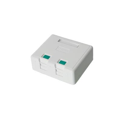 Caja de Pared con 2 Puertos Keystone, No Incluye Jacks